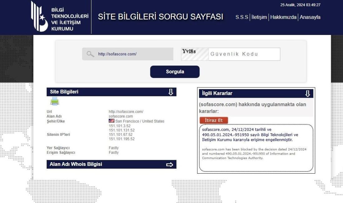 Sofascore’a erişim engeli getirildi: “Yasadışı bahis terör finansmanında kullanılabilir”