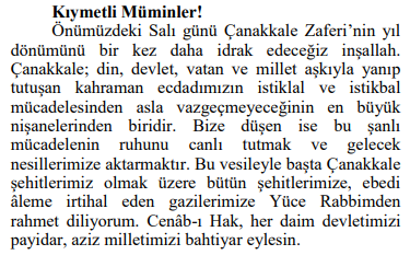 Çanakkale’de Atatürk Yok, Yahya Çavuş’a Vurgu!