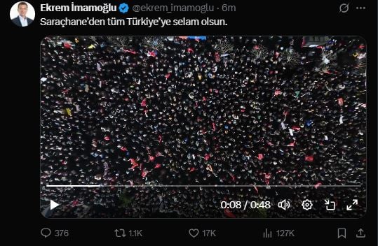 İmamoğlu’ndan Saraçhane’ye Selam Mesajı!