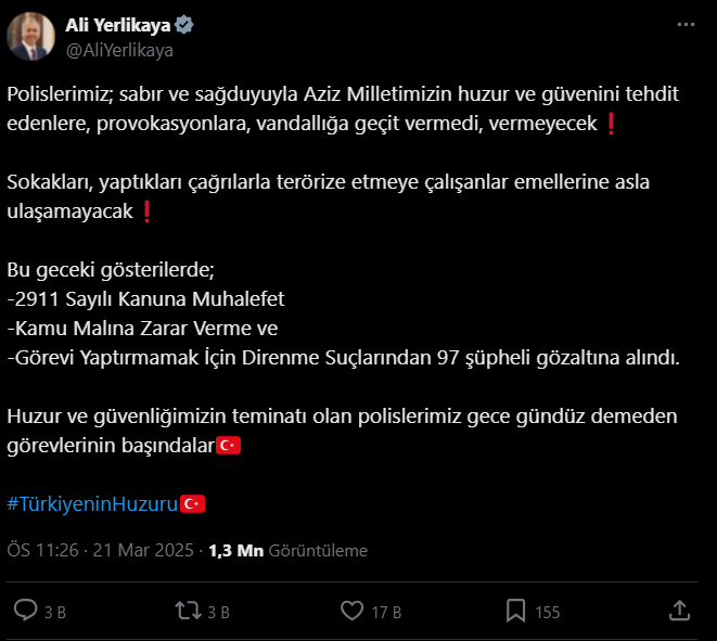 İmamoğlu’na Destek Yürüyüşlerinde Gözaltılar!